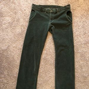RVCA ladies bootcut olive green corduroys 30 x 28